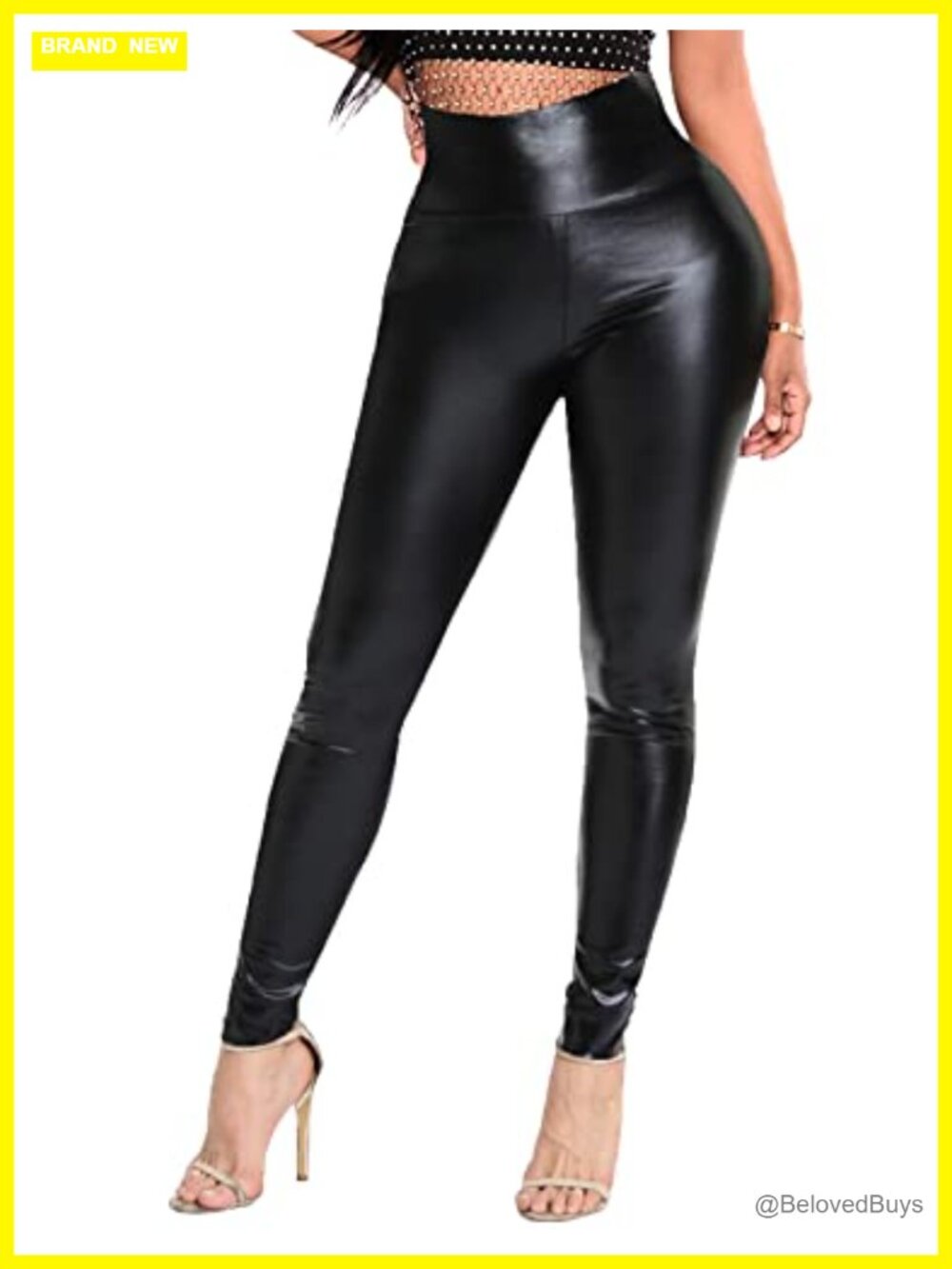 Faux Leather Leggings High Waisted Butt Lifting Sexy PU Leggings Tights